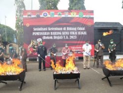 Bea Cukai Cilacap Musnahkan 827 Ribu Batang Rokok Ilegal