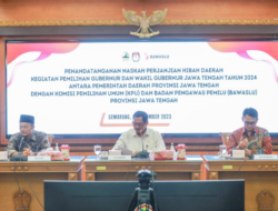 Komitmen Sukseskan Pemilukada 2024, Pemprov Jateng Serahkan Dana Hibah Rp.985.326.500.000 ke KPUD & Bawaslu