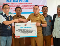 PT Inalum Serahkan Bantuan Pendidikan Pasca Banjir dan Longsor di Simangulampe Baktiraja
