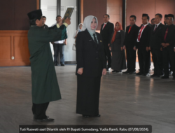 Tuti Ruswati Dilantik Jadi Sekda Kabupaten Sumedang
