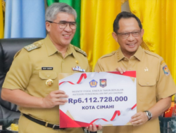 Pemkot Cimahi Raih Penghargaan Insentif Fiskal Atas Upaya Pengendalian Inflasi Daerah