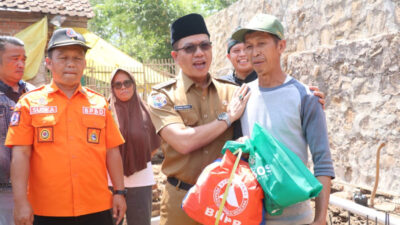 Realisasikan Program Bedas Terkait Rutilahu, Bupati Dadang Supriatna Monitoring Korban Longsor di Pacet