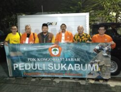 Komitmen Bersama Rakyat, Kosgoro 57 Jabar Hadir dan Beri Bantuan Logistik Bencana Banjir Sukabumi