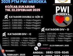 Rangkaian HPN 2025,.PWI Kota Sukabumi Gelar Turnamen Tenis Meja
