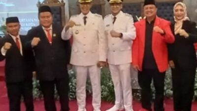 Ketua DPC PDIP Kota Sukabumi, Iwan Adhar Ridwan Hadiri Sertijab Walikota Sukabumi