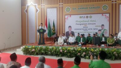 Dampingi Menteri ATR/BPN, Wakil Walikota Sukabumi Hadiri Haflah Tasmi Al-Qur’an 30 Juz Ponpes Syamsul Ulum