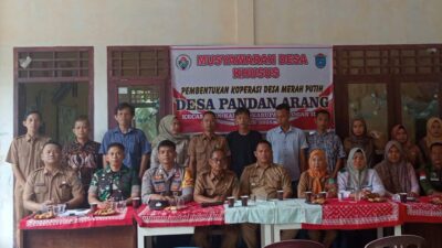 Desa Pandan Arang Kecamatan Kandis Bentuk Pengurus Koperasi Merah Putih