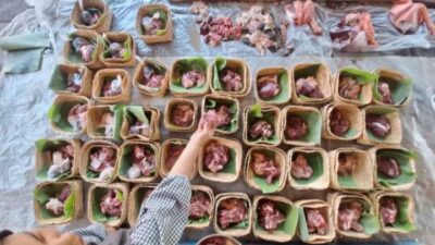 PWI Bandung Barat Gunakan Besek Bambu untuk Kurban, Serukan Aksi Ramah Lingkungan