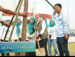 Penanaman 300 Pohon Tabebuya Warnai Peringatan HUT ke-80 Kabupaten OKI