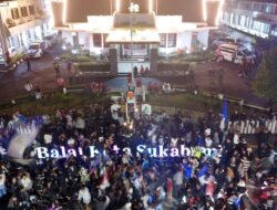 Ribuan Bobotoh Padati Pusat Kota Sukabumi Rayakan Hasil Gemilang Persib