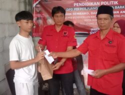 Peringati Bulan Bung Karno, PAC PDI Perjuangan Gunung Puyuh Bagikan Sembako dan Santuni Anak Yatim