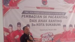 DPC PDI Perjuangan Kota Sukabumi Serahkan SK Kepengurusan PAC, Ranting, dan Anak Ranting
