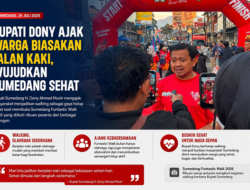 Bupati Dony Ajak Warga Biasakan Jalan Kaki, Wujudkan Sumedang Sehat