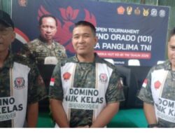HUT ke-81 TNI, Kodim 0607 Kota Sukabumi Gelar Open Tournament Domino ORADO 101 Piala Panglima TNI